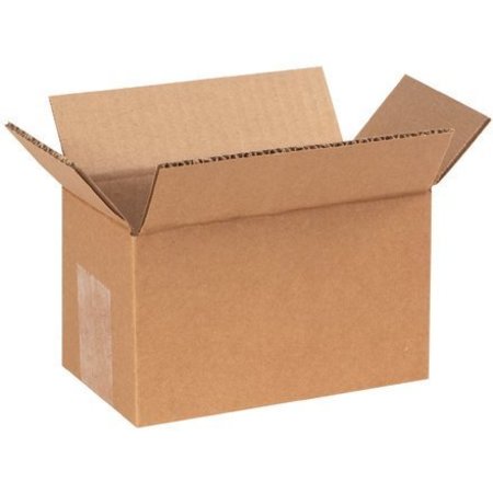 BOX PACKAGING Long Cardboard Corrugated Boxes, 6"L x 3"W x 3"H, Kraft 633